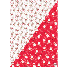 XE01510 Gift Wrap Sheets Double Sided Team Santa
