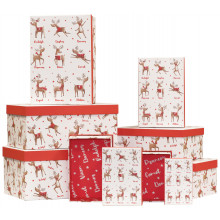XE02510 Nest Of 10 Santa Gift Boxes