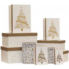XE02405 10 Gift Boxes Golden Glow