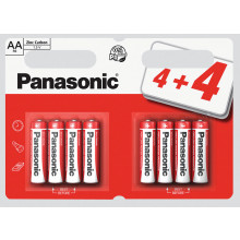 Panasonic AA Zinc Batteries 4+4 Free