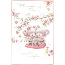 Mum & Dad Anniversary Cute 75 Card SE22215