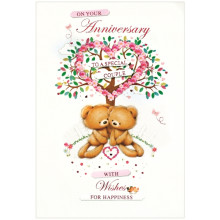 Daughter & Son-in-law Anniversary Cute Cards SE22699