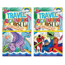 Travel Colouring Set Dinosaurs & Superheroes