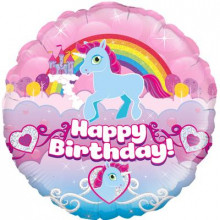 Birthday Unicorn Rainbow Foil Balloon