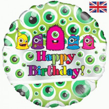 Birthday Monsters Foil Balloon 18"