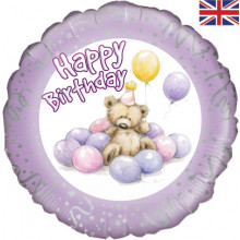 Birthday Cute Bear Foil Balloon 18"