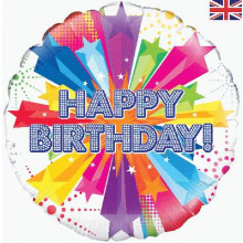 Birthday Bright Star Foil Balloon 18"