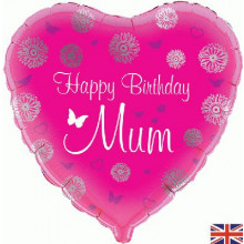 Happy Birthday Mum Foil Balloon 18"
