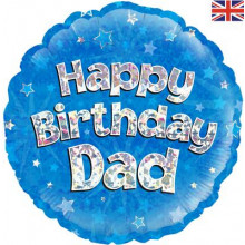 Happy Birthday Dad Foil Balloon 18"
