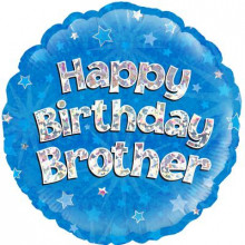 Happy Birthday Brother Foil Balloon 18"
