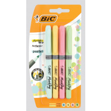 Bic Pastel Highlighters Pack 4 Assorted