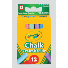 Crayola Anti-Dust Coloured Chalk 12s