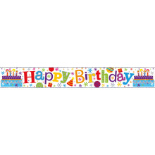 2.5m Happy Birthday Candles Female Party Banner