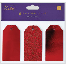 XF1705 Gift Tags Red 9 Pack
