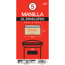Envelopes Manilla DL Peel and Seal Handy Pack 110mm x 220mm
