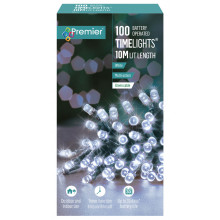 XF3604 100 LED TimeLights White 10 Metre Lit Length