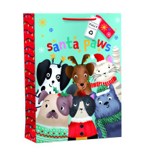 XG2515 Gift Bag Santa Paws Ex.Large