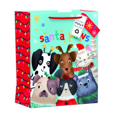 XG2516 Gift Bag Santa Paws Large