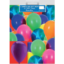 Flat Gift Wrap & Tags Balloons F2584