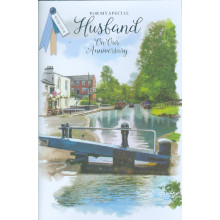 Husband Anniversary Trad 75 Card SE27619