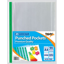 A4 Premium Punched Poly Pockets 25s