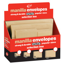 Heavy Duty Manilla Envelopes Peel and Seal Selection Box