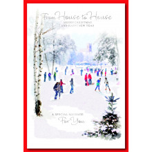 JXC0760 House to House Religious 50 Christmas Cards