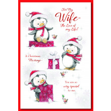 JXC0118 Wife Cute 75 Christmas Cards