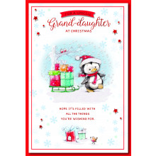 JXC0375 Grand-Daughter Cute 75 Christmas Cards