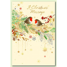 JXC0057 Open Robins Trad 50 Christmas Cards