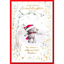 JXC0358 Grand-Daughter Cute 50 Christmas Cards