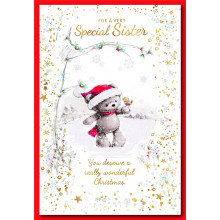 JXC0247 Sister Cute 50 Christmas Cards