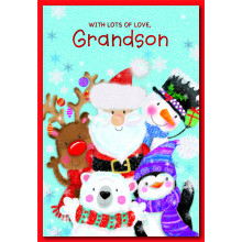 JXC0832 Grandson Juvenile 50 Christmas Cards