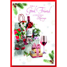 JXC0633 Good Friend Male Trad 50 Christmas Cards