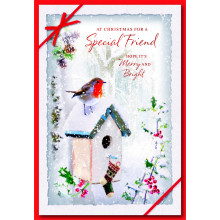 JXC0648 Special Friend Robins 50 Christmas Cards