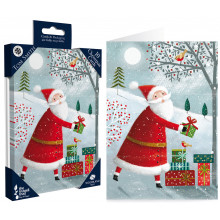 XF0509 Tom Smith 10 Recyclable Santa Boxed Xmas Cards