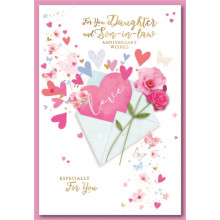 Daughter & Son-in-law Anniversary Trad Cards SE28564