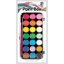 Paint Box 21 Colours & Brush