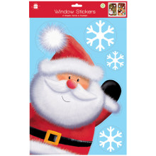 XE05006 Large Window Stickers Santa & Rudolph