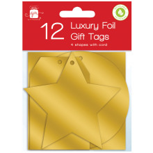 XF1010 Gold Foil Luxury Gift Tags 12's