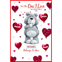 JVC0095 One I Love Male Cute 75 Valentine's Day Cards