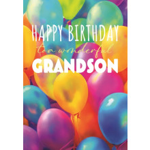 Grandson Modern Balloons C50 Card JG0077