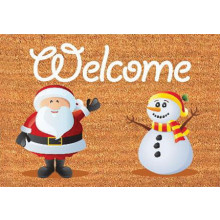 XF4805 Santa & Snowman Welcome Door Mat 40 x 60cm