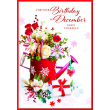 JXC1394 December Birthday Female Trad 50 Christmas Cards