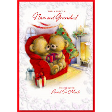 JXC1269 Nan+Grandad Cute 50 Christmas Cards