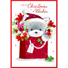 JXC0853 Open Female Cute 50 Christmas Cards