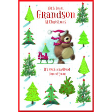 JXC1133 Grandson Cute 75 Christmas Cards