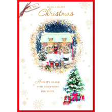 JXC0879 Open Couples Trad 50 Christmas Cards