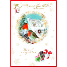 JXC0898 Across the Miles Robins 50 Christmas Cards