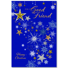 JXC1284 Good Friend Male Trad 50 Christmas Card